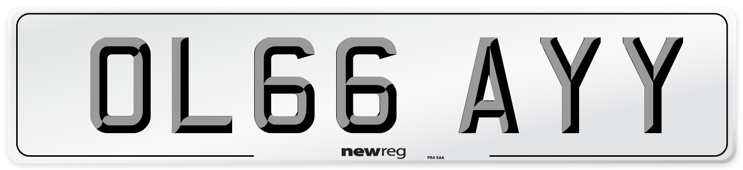 OL66 AYY Number Plate from New Reg